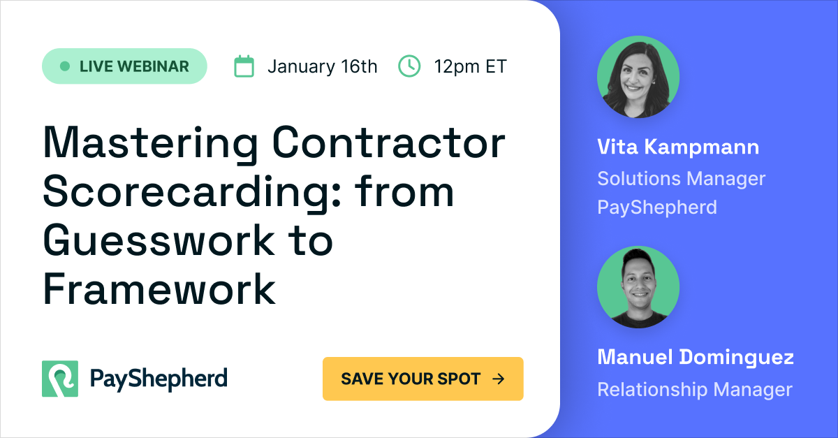 Mastering Contractor Scorecarding: From guesswork to framework